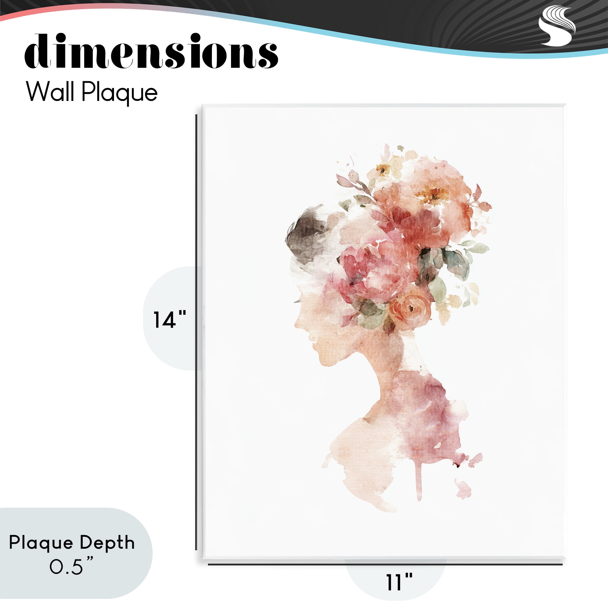 Stupell Industries Flowing With Petals Portrait Wall Plaque Art, design by Svetlana Aleynikova