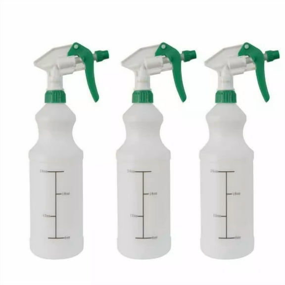 Plastic Spray Bottles (3-Pack) 32Oz Squirt Bottles For All Cleaning Solutions