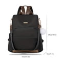 thumbnail image 6 of PRIYAL Women's Heavy-Duty Nylon Backpack with Anti-Theft Zippered Compartment, Large Capacity Bookbag Suitable for Travel College, Adjustable Straps Closure, 6 of 12