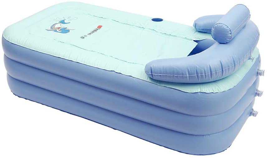 PVC Inflatable Bathtub Adult Foldable Portable Spa Massage Warm Air Bath Tub ж 