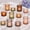Brown Colored, variant on Glasseam Set of 8 Glass Votive Tealight Candle Holder: Small Clear Tea Light Holders Decorative Ribbed Tea Lights Holder for Table Centerpiece Wedding Christmas Dining Room Mantle Decor