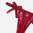 thumbnail image 6 of HUPOM Womens Underwear Cotton Cotton Boxers For Women Medium waist Comfort Waist Solid Thong Wine M, 6 of 7