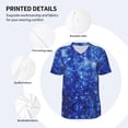 thumbnail image 4 of Balery Blurred Star Snow Christmas Baseball Jersey for Men Casual Button Down Shirts Short Sleeve Active Team Sports Uniform-Large, 4 of 9