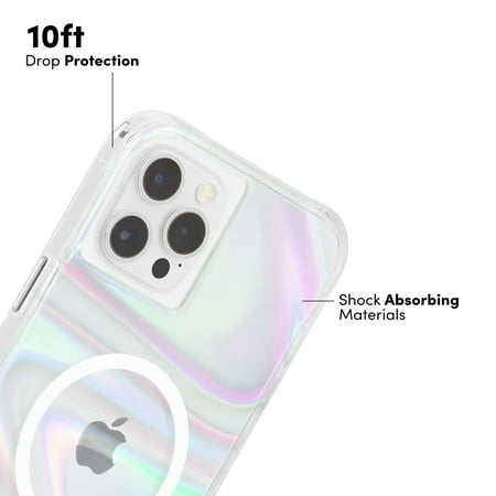 Case-Mate - Soap Bubble Carrying Case with Micropel for Apple iPhone 12/12 Pro