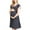Black, variant on HWRETIE Womens Maternity Dresses Woman Solid Short Sleeve Breast-Feeding Pregnant Maternity Nursing Dress,