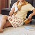 thumbnail image 6 of Bixox Men's Red Wine printed lightweight casual shorts, soft sleep shorts with pockets., 6 of 7