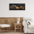 thumbnail image 3 of Stupell Industries Happy Halloween on Black Holiday Painting Gray Framed Art Print Wall Art, 30 x 13, 3 of 10