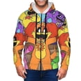 thumbnail image 1 of Zufioo Sweat à Capuche à Fermeture à Glissière Premium pour Hommes, Motif Souriant, Doux, Évacuant l'Humidité et Respirant, TTG, 1 of 5