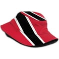thumbnail image 2 of Flag of Trinidad and Tobago Bucket Hat Unisex Sun Hat Fisherman's Hat Summer Travel Bucket Beach Sun Hat Black, 2 of 4