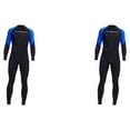 thumbnail image 2 of Yuarrent Men Diving Wetsuit for Water Sports Suit Zip Wet Back Full Warm Body Surf azul SG 2piezas, 2 of 6