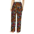 thumbnail image 3 of Xecao Daisies Flowers Women's Straight Lounge Pajama Pants: The Epitome of Relaxed Sleepwear, 3 of 9