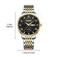 thumbnail image 2 of Reloj cronógrafo de negocios para hombre, resistente al agua, con fecha, de cuarzo, de acero inoxidable, moderno, para vestir, de oficina, informal, de cuarzo, de acero inoxidable, 2 of 2