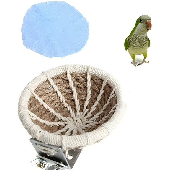 Rope Bird Breeding Nest Bed，Bird Nest Handmade Cotton Rope Parakeet Breeding Nest for Budgie Parakeet Cockatiel Parakeet Conure Canary Finch Lovebird and Small Parrot Cage Hatching Nesting Box