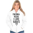 thumbnail image 4 of Vegan Love Karats Funny Diamond Lover Zip Hoodie Sweatshirt Women Brisco Brands L, 4 of 6