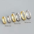 thumbnail image 3 of QQTDFG 925 Sterling Silver Plain Thin Dome Huggie Hoop Earrings F1105-Silver - 14 mm ( inner dia), 3 of 8