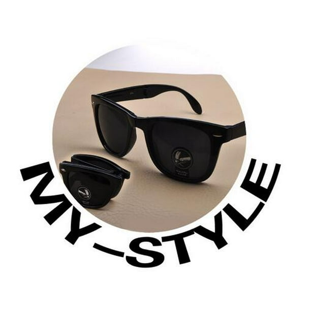 Urparcel Fashion Shatter-proof Folding Sunglasses Dazzling Sunglasses and  Black Case