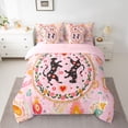 thumbnail image 2 of Feelyou Hippie Leopard Twin Bedding Sets 7pcs, Pink Boho Flower Leaf Bedding Comforter Set, 2 of 8