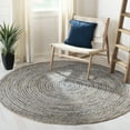 thumbnail image 2 of SAFAVIEH Cape Cod Andrina Geometric Area Rug, Natural/Blue, 7' x 7' Round, 2 of 7