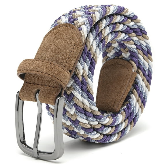 Men's Stretch Belt,Woven Braided Web Belt 1 3/8 for Golf Casual Pants Jean