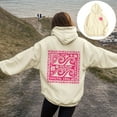 thumbnail image 2 of Xudanell Crew Neck Sweatshirts Women Shell Print Hoodie for Women Cute Hoodies Cute Long Sleeve Graphic Clothes Beige XXXL, 2 of 7