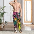 thumbnail image 2 of Logiee Colorful Pug Print Pajama Pants for Men,Men’s Pajama Bottoms,Mens PJ Pants with Pockets & Button Fly-XX-Large, 2 of 6