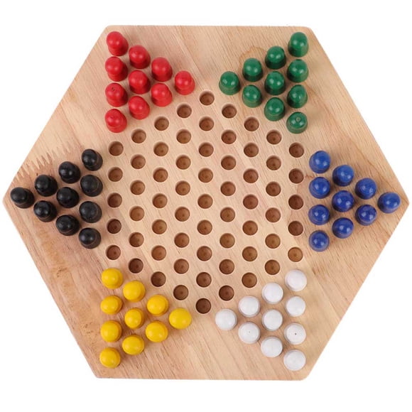M Buder Juego de Damas Chinas Clásico de Madera para Niños