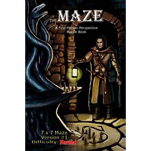 Pre-Owned The Maze: A First-Person Perspective Puzzle Book Normal 7x7 Version #1 (Paperback) by Brad Hough
