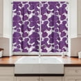 thumbnail image 2 of Ambesonne Victorian Kitchen Curtains, Allium Flower Petals, 55"x45", Purple White, 2 of 3