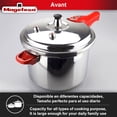 thumbnail image 3 of Avant 6.2-Quart Aluminum Pressure Cooker, Compatible with Gas, Electric & Ceramic Stoves, Stovetop Pressure Canner with Trivet, Red Handle, 3 of 6