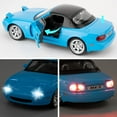 thumbnail image 5 of CHUNYAN 1/32 Mazda Miata MX-5 Alloy Model Car, Toy Car with Pullback, Removable Top, Blinking Lights, Toy Car with Sound and Bright Lights, Collectible Grade Gift for Kids (Red), 5 of 7