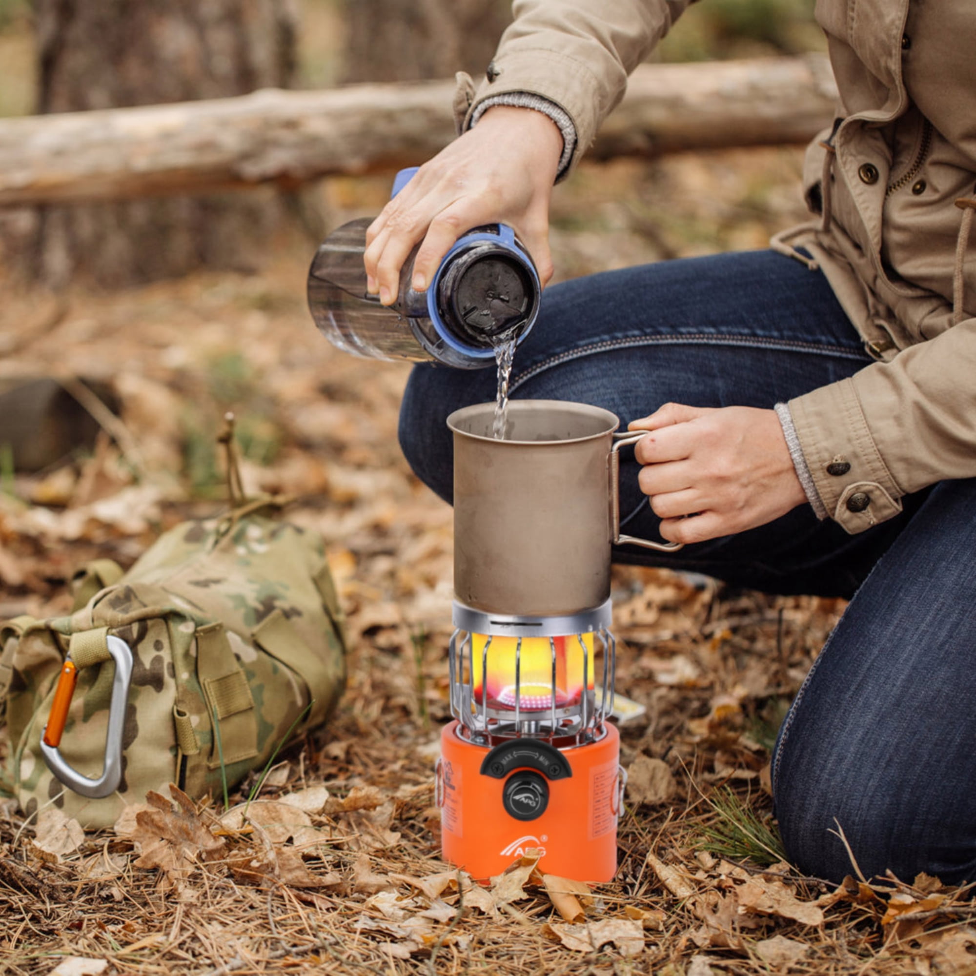 2000W 2 In 1 Camping Stove Tent Heater Outdoor Gas Stove