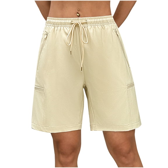 Womens Cotton Sweat Shorts Casual Summer 7'' - Bermuda Shorts with Pockets Soft Lounge Athletic Gym Shorts