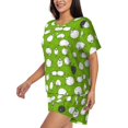thumbnail image 2 of Naloa Funny Sheep Doing Yoga Women's Short-Sleeved Pajama Set, Loungewear, Summer pajamas, Breathable Cozy - 3X-Large, 2 of 9