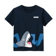 thumbnail image 2 of LYMAYTER Kids Boys Short Sleeve T-Shirt for 6-15 Years Old Crew Neck Cartoon Tees Shirts Summer 100% Organic Cotton T-Shirt Blouse, 2 of 9