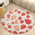 thumbnail image 6 of Strawberry Fruit Watercolor Round Carpet Circle Rug Outdoor Patio Area Rug Washable Large Area Rugs Hallway Room Decor Fitness Mats, 6 of 8