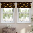thumbnail image 2 of LALILO Kitchen Curtain Valance Love Ornamental Boho Tattoo Rod Pocket Window Curtain 52"x 18" Set of 2, 2 of 7