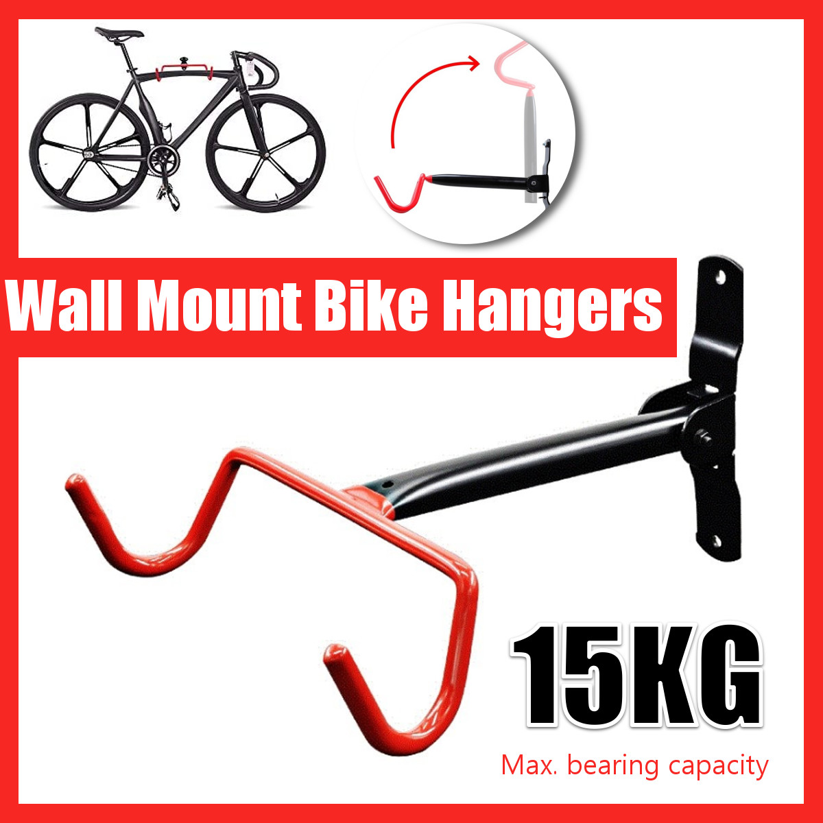 wall mount bike hook