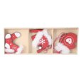 thumbnail image 1 of Toystoory 1 Juego de guantes colgantes de de Navidad, letrero de sombrero, adornos colgantes de puerta de árbol de Navidad de felpa blanca con Kits de decoración para fiestas Rojo Toystoory HA070070-01, 1 of 1