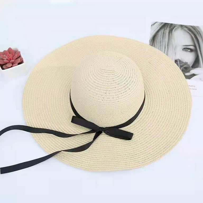 Woven Straw Hat Wide Brim Straw Hat Women Yellow Mens Wide Brimmed Straw  Hat Oversized Floppy Straw Hat