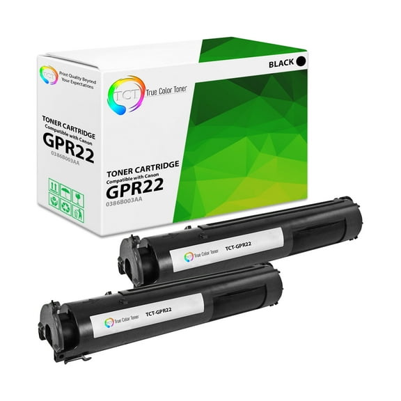 TCT GPR22 Toner Cartridge 2 Pack - Premium Compatible Replacement for Canon GPR-22 0386B003AA Black
