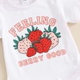 thumbnail image 4 of Girls Suit Strawberry Short Sleeved Camisole Trishorts + Hairband 3PCS, 4 of 4