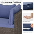 thumbnail image 5 of LAUSAINT HOME 7 Pieces Patio Conversation Set, Outdoor Sectionals with 6 Chairs and 1 Coffee Table, Blue Cushions, 5 of 7