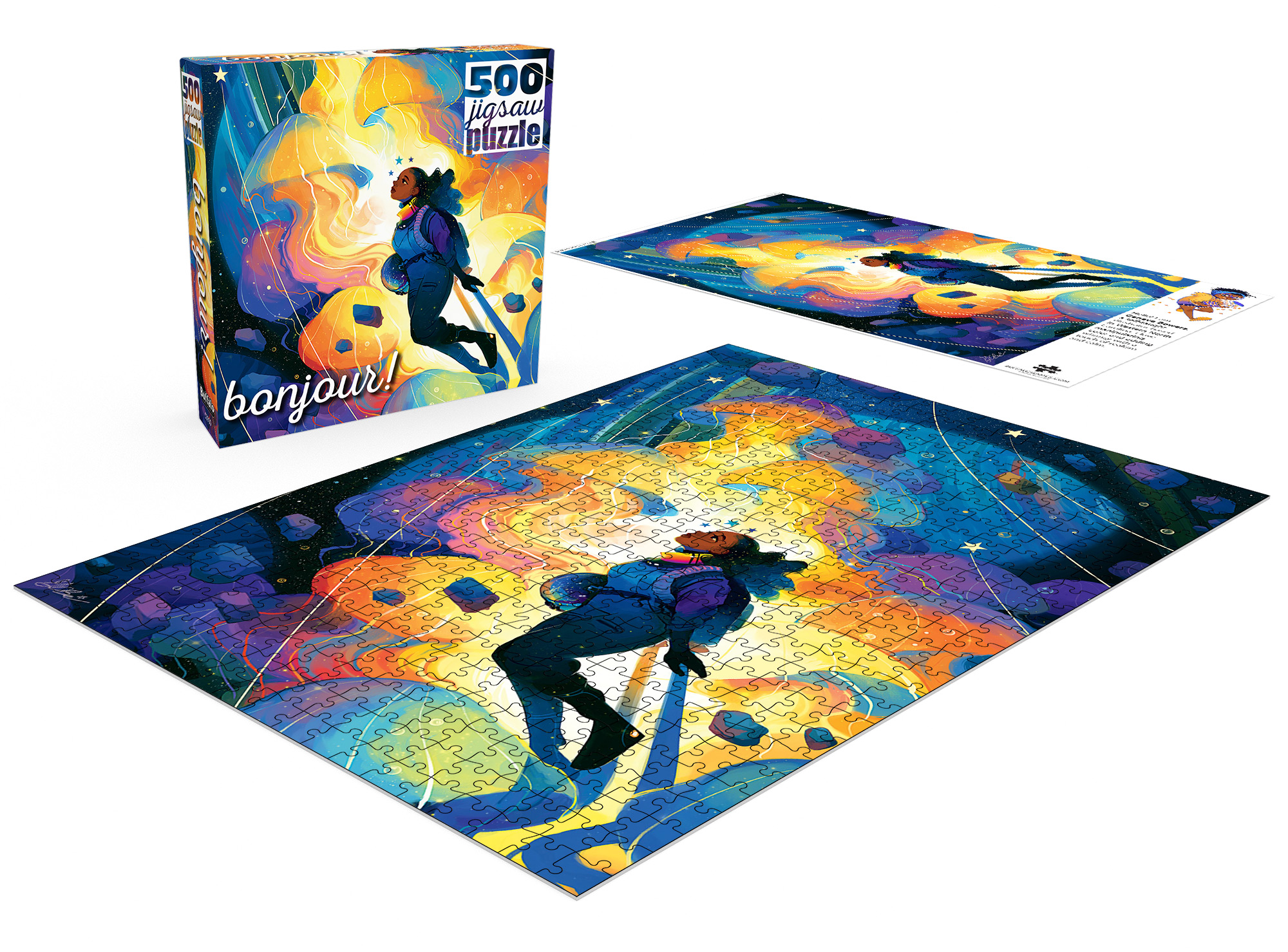 Buffalo Games Bonjour Voyage 500-Piece Interlocking Jigsaw Puzzle for Adults Ages 14+