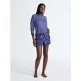 thumbnail image 3 of Joyspun Women's Flannel Pajama Boxer Shorts, 3'' Inseam, Sizes XS-3X, 3 of 6