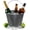 Galvanized Steel, variant on Plexon Galvanized Metal Ice Bucket for Parties Coctail Bar Restaurant - Drink Beer Champagne Bucket with Handle, Beverage Chiller Cooler Small 1.3 Gallon, Red