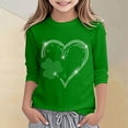 thumbnail image 2 of CONZONE St. Patrick'S Day Toddler Baby Girls T Shirts 3/4 Sleeve Fashion Clover Graphic Tee Shirt for Girls Crew Neck Soft Loose Childrens Spring Tops, 2 of 4