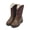 Brown, variant on Sparkly Girls Cowboy Boots Mid Calf Glitter Kids Boots Western Cowboy Booties Toddler Youth Dress Boot with Zipper for Horse Riding Country Party