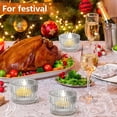 thumbnail image 3 of TickJOY Clear Votive Candle Holders Bulk Set of 6, Tealight Candle Holder for Wedding Table Centerpiece, Glass Small Candle Holders for Birthday Party, Valentine's Day, Home Decor (2''X 1.4''), 3 of 6