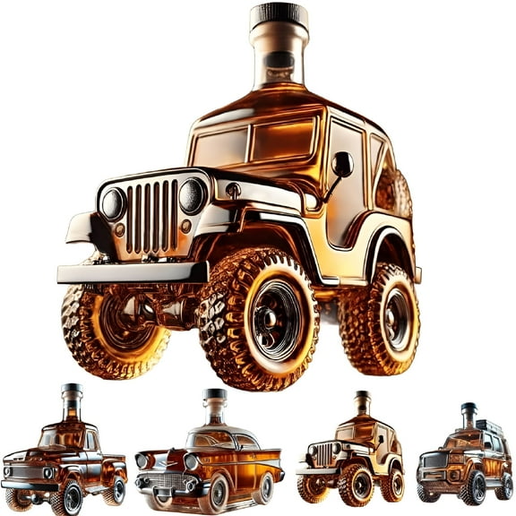 ACDANC Car Whiskey Bottle Car Whiskey Decanter,Car Whiskey Bottle,Funny Truck Whiskey Decanter,Vintage Car Decanter Set,Car Glass Wine Bottle Gift for Men Dad Husband Whiskey Lovers,Home Decoration