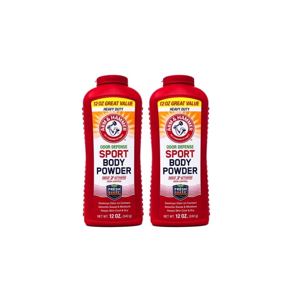 Arm & Hammer Sport Body Powder, 12 Oz, 2 Pack
